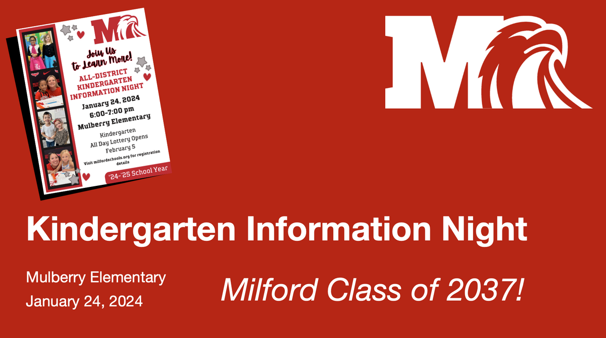 Kindergarten Info Night 1/24/24 Presentation
